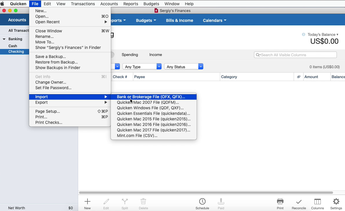 converting quicken for windows data to quicken for mac