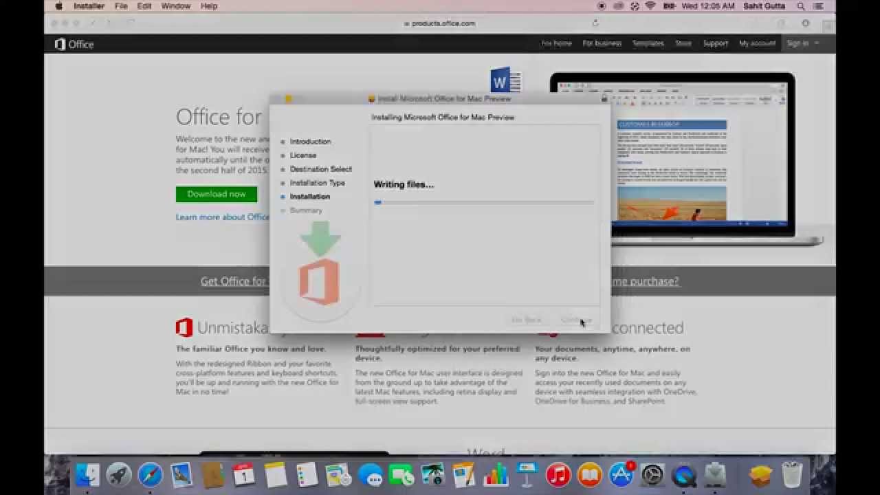install microsoft office 100 free for mac